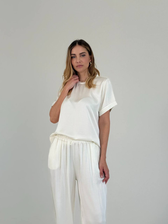 Satin viscose blouse