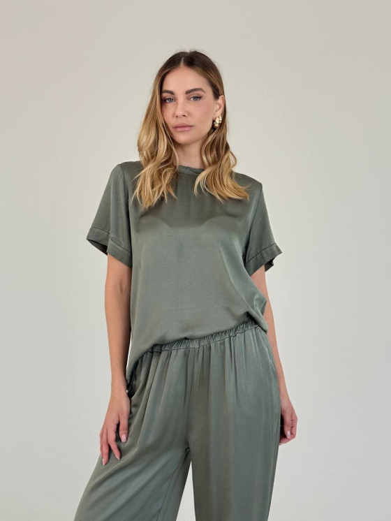 Satin viscose blouse