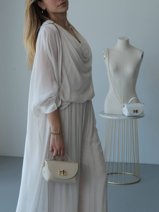 Cardigan lungo in seta