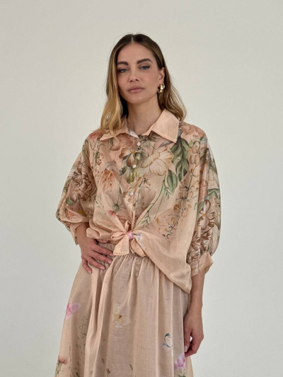 Set camicia e gonna in lyocell floreale
