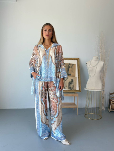 copy of Silk Blend Set with Arabesque Print