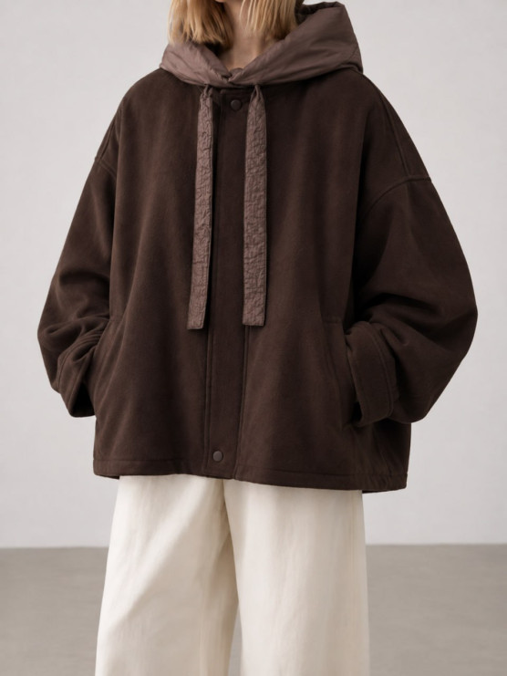 Giacca oversize con cappuccio