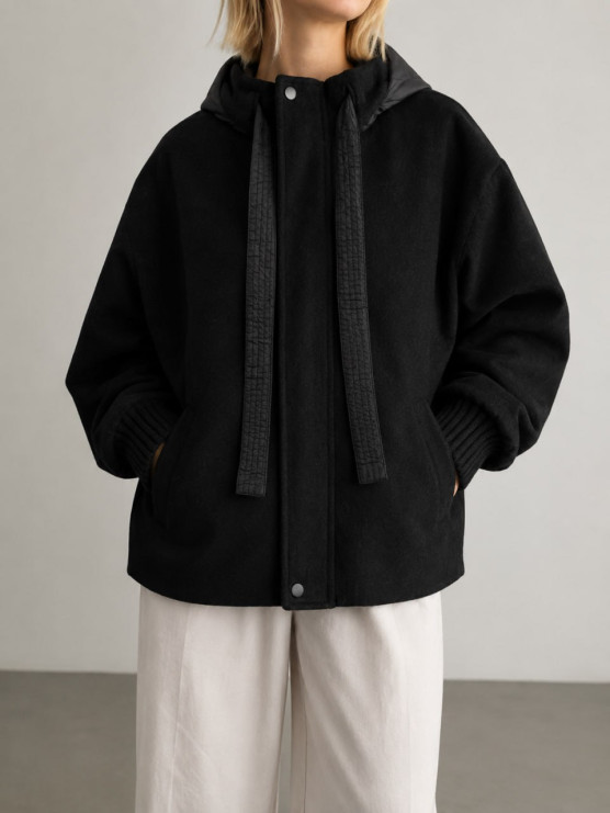 Giacca oversize con inserto imbottito