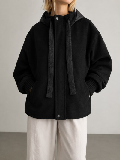 Oversized jacket with padded insert