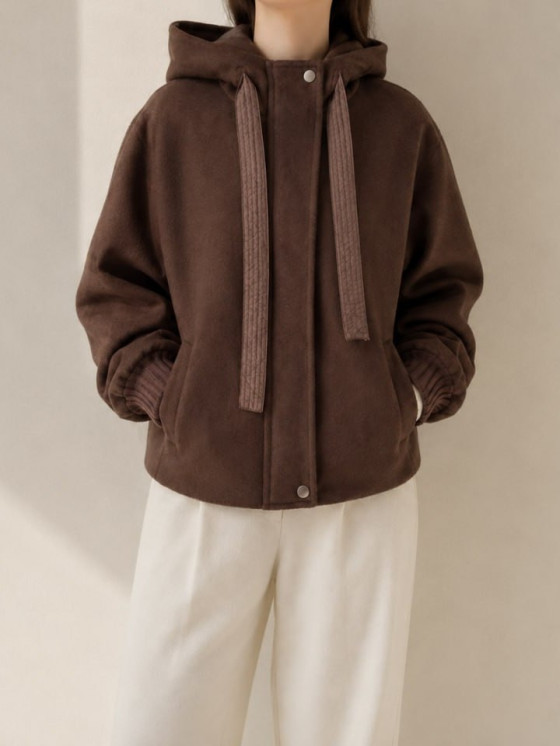 Oversized jacket with padded insert