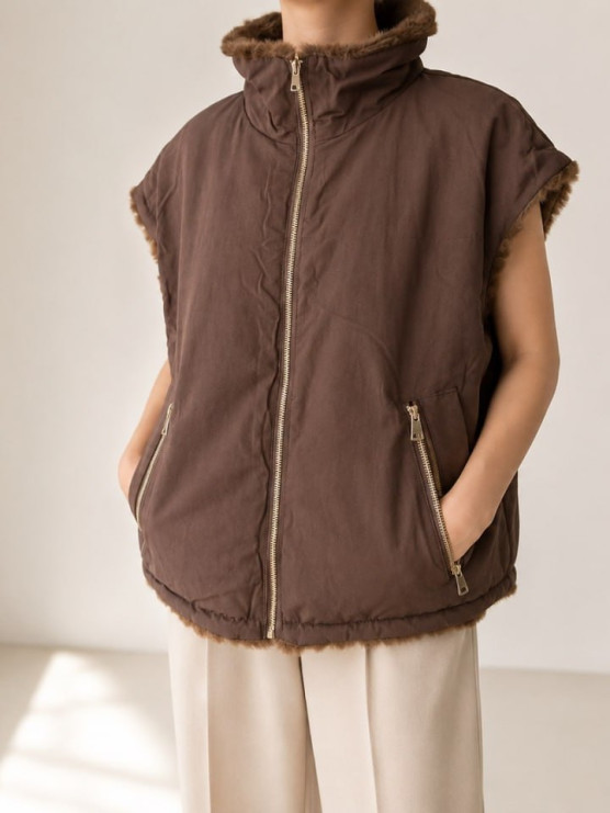 Gilet reversibile double face