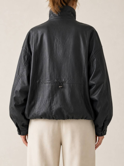 Giacca oversize effetto pelle
