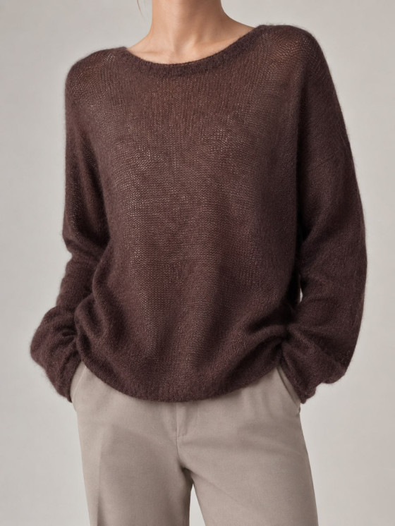 Pullover oversize in maglia leggera