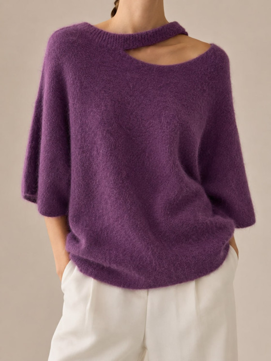 Pullover in maglia con scollo cut-out