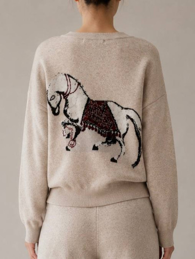 Set cardigan e pantaloni con cavallo