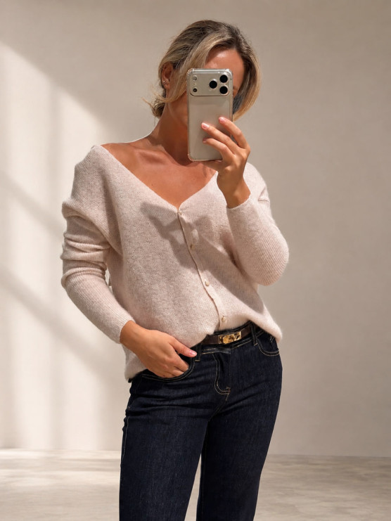 Cardigan misto lana
