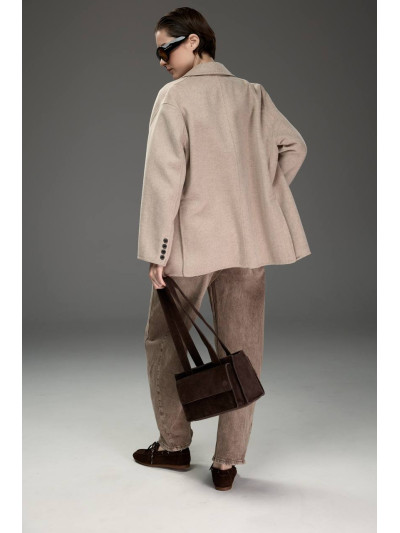 Giacca cappotto in misto lana