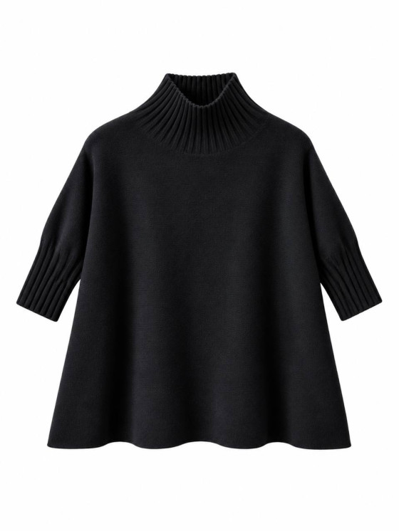 Pullover oversize con collo a cratere