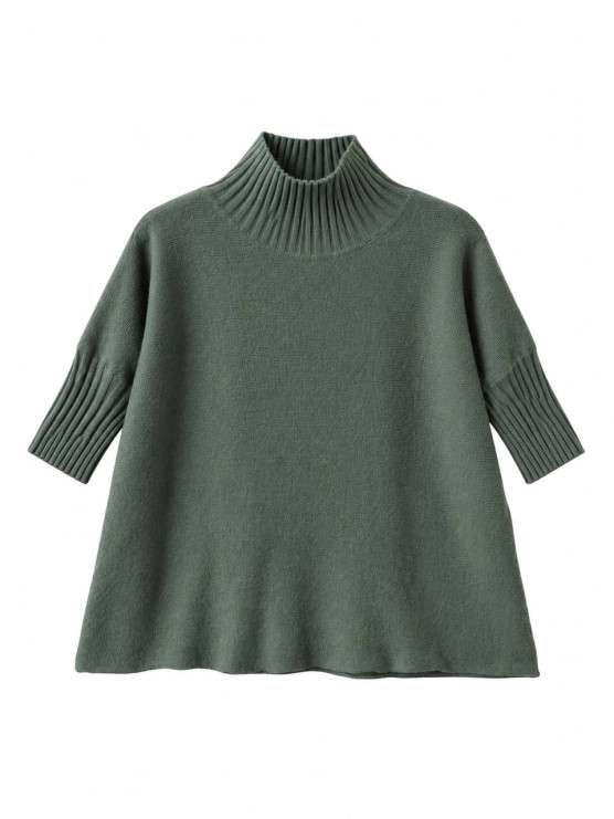 Pullover oversize con collo a cratere