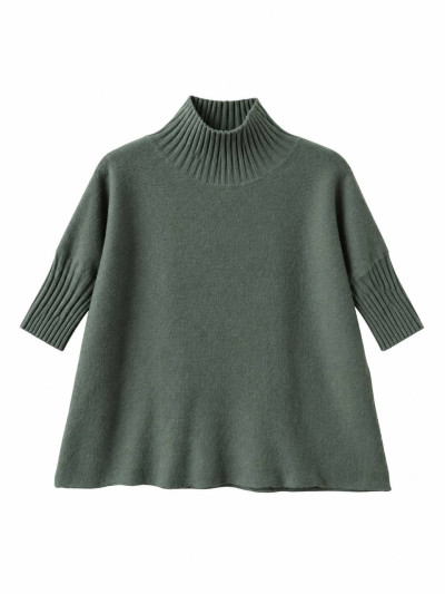 Pullover oversize con collo a cratere