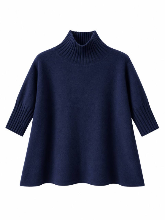 Pullover oversize con collo a cratere