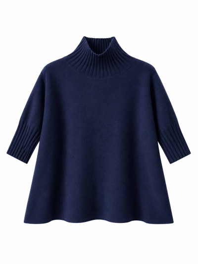Pullover oversize con collo a cratere