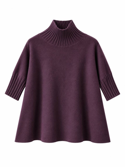 Pullover oversize con collo a cratere