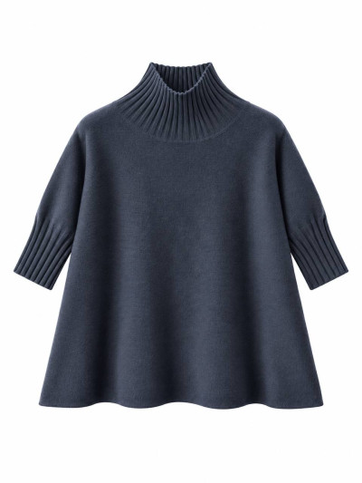 Pullover oversize con collo a cratere