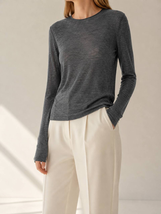 Longsleeve in misto lana