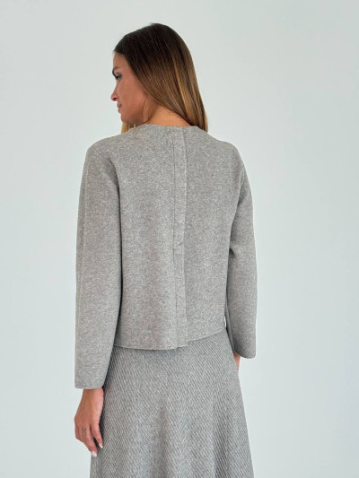 Cardigan girocollo con bottoni