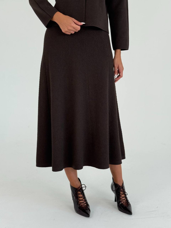Flared midi skirt
