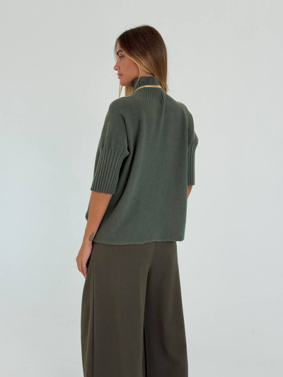Pullover oversize con collo a cratere