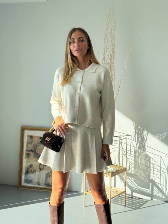 Cardigan in maglia con colletto