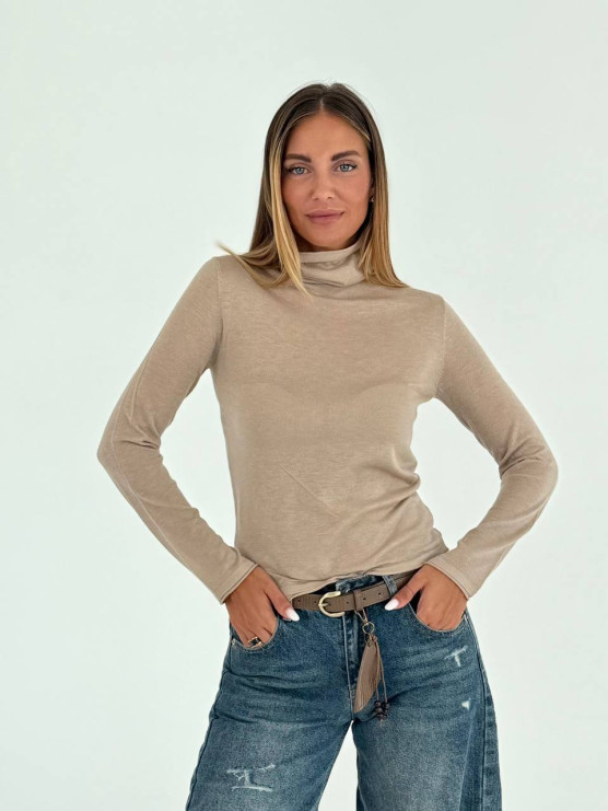 Maglia dolcevita a maniche lunghe