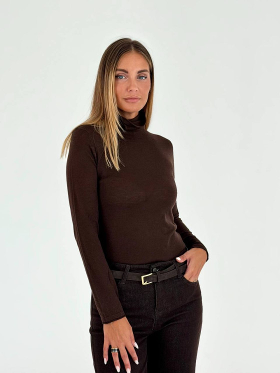 Maglia dolcevita a maniche lunghe