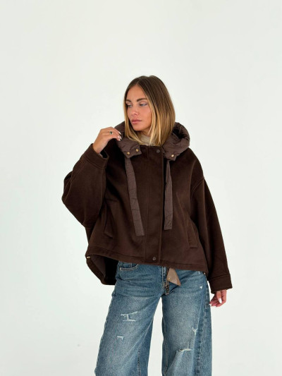 Giacca oversize con inserto imbottito