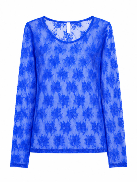 Longsleeve in pizzo floreale