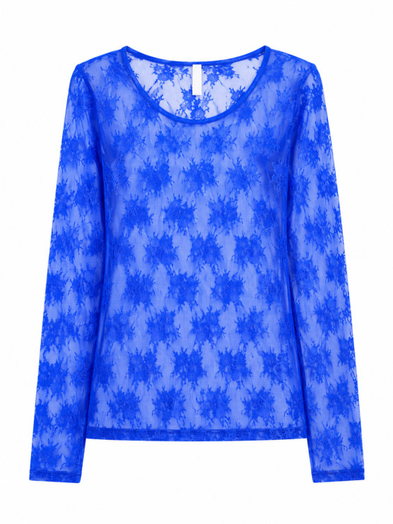 Longsleeve in pizzo floreale
