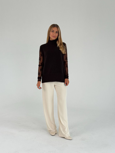 Gilet oversize con collo alto