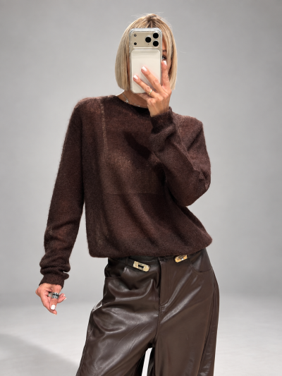 Oversized lightweight knit pullover
