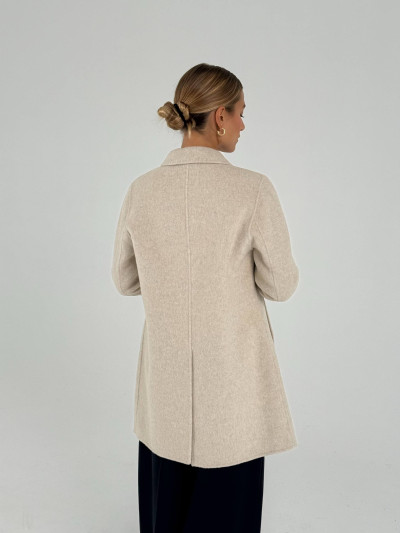 Cappotto doppiopetto in misto lana