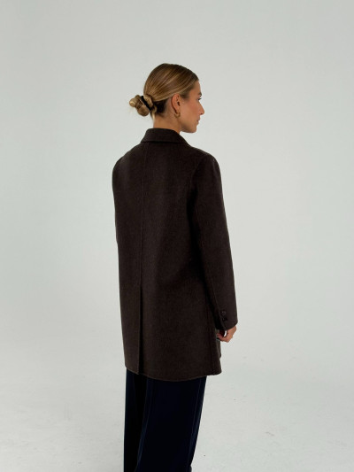 Cappotto doppiopetto in misto lana