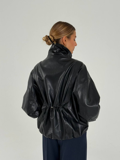 Giacca oversize effetto pelle