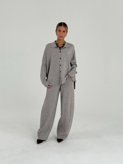Cardigan camicia oversize in maglia