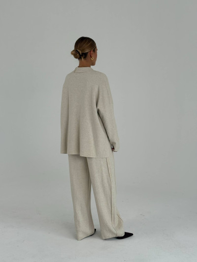 Cardigan camicia oversize in maglia