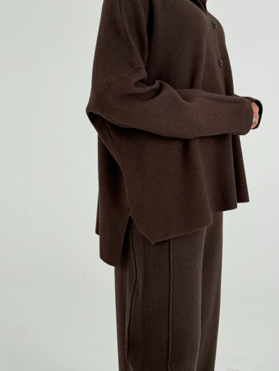 Cardigan camicia oversize in maglia