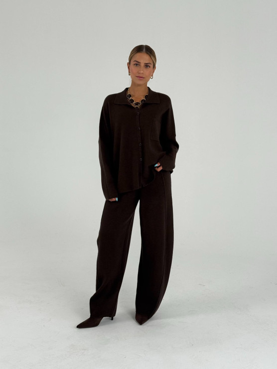 Pantaloni palazzo in maglia