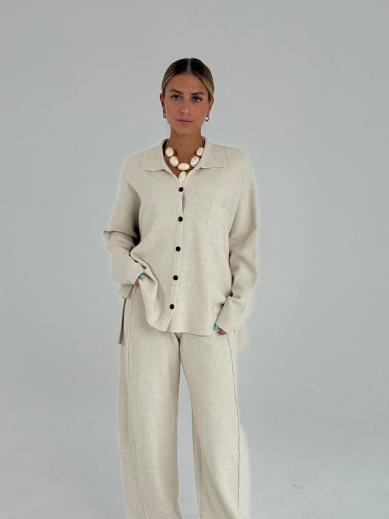 Pantaloni palazzo in maglia