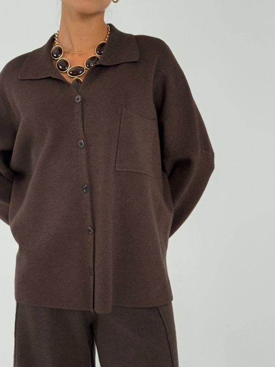 Pantaloni palazzo in maglia