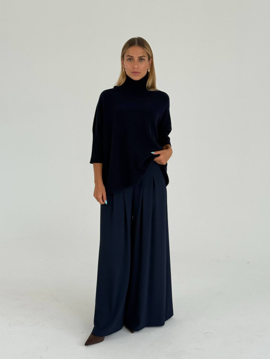 Pullover oversize con collo a cratere
