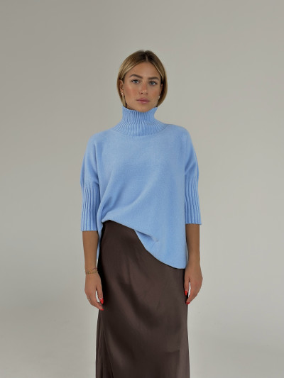 Pullover oversize con collo a cratere