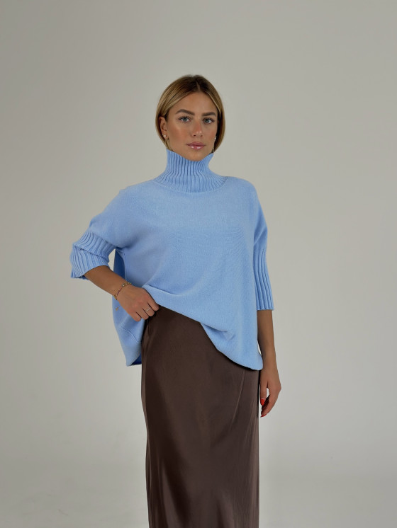 Pullover oversize con collo a cratere