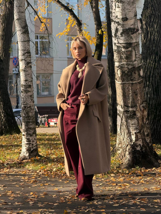 Cappotto oversize con rever classico