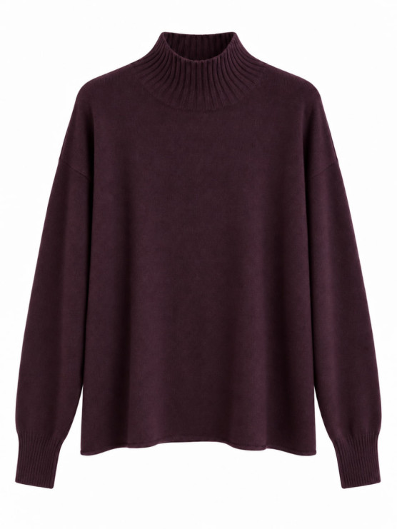 Oversized high-neck jumper with long...