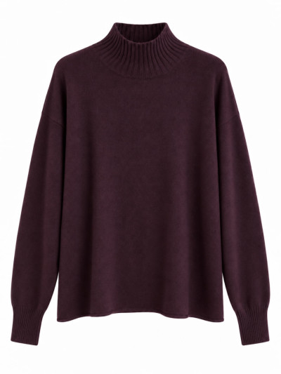 Oversized high-neck jumper with long sleeves